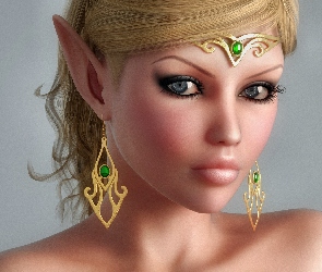 Kobieta, Biżuteria, Elf