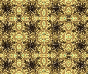 Spirale, Fraktale, Wzorki, Złote, Czarne