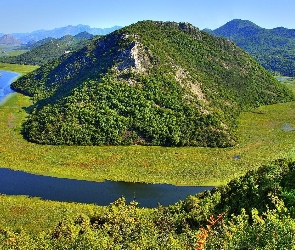 Rzeka, Wysepka, Góry