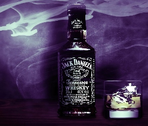 Lód, Szklanka, Whiskey, Jack Daniels