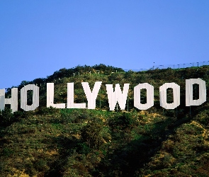 Hollywood, Wzgórze, Napis