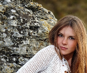 Modelka, Skały, Dziewczyna