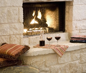 Wino, Książki, Kominek