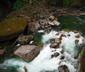 Kamienie, Rzeka, Skały