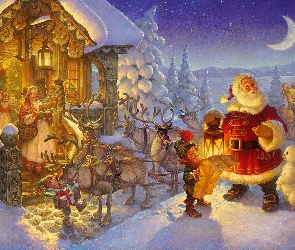 Mikołaj, Boże Narodzenie, Renifery