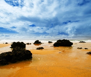 Na, Plaży, Skały