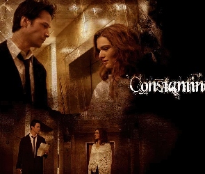 Constantine, drzwi, Keanu Reeves, Rachel Weisz