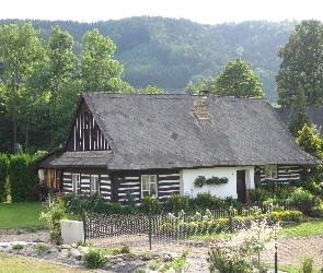 Ogródek, Drzewa, Domek