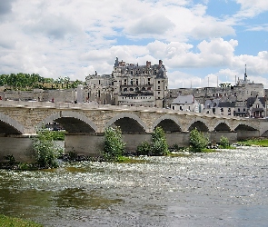 Most, Francja, Amboise, Zamek, Rzeka