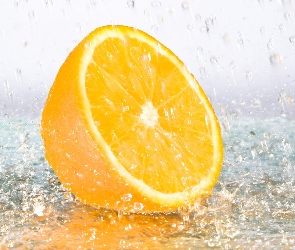 Pomarańcza, Woda, Krople