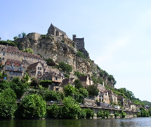 Woda, Zabudowa, Beynac, Francja