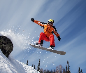 Zbocze, Snowboardzista, Śnieg