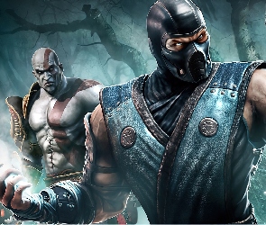 Sub Zero, Kratos, Mortal Kombat