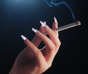 Dłoń, Papieros