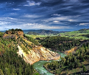 Park, Góry, Yellowstone, Rzeka, Narodowy