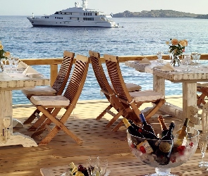 Morze, Statek, Restauracja