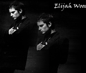 czarny garnitur, krawat, Elijah Wood