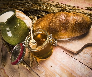 Miód, Chleb, Mleko