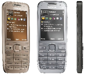 Nokia E52, Bok, Srebrna, Czarna, Szara