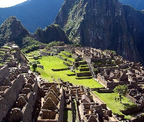 Ruiny, Góry, Peru, Machu Picchu