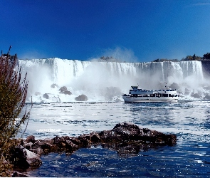 Kanada, Statek, Wodospad, Niagara