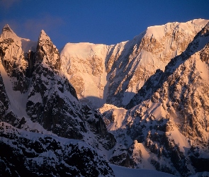 Narodowy Park, Niebo, Śnieg, Góry, Alaska
