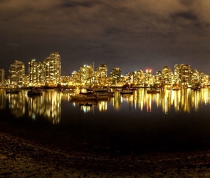Kanada, Vancouver, Miasto, Nocą