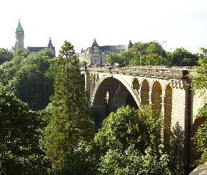 Most Adolphe Bridge, Wieża Banku Narodowego, Luksemburg