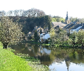 Rzeka, Belgia, Samoise, Domy