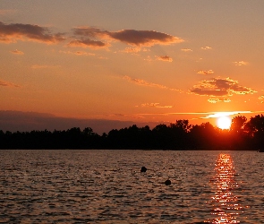 Słońca, Jezioro, Zachód