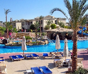 Hotel, Egipt, Kurort, Basen