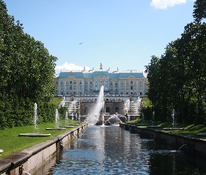 Fontanny, Wielki Pałac, Rosja, Peterhof