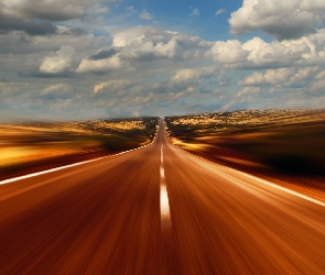 Droga, Niebo, Prędkości, Wrażenie