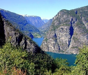 Norwegia, Fiord Naerøyfjord, Góry