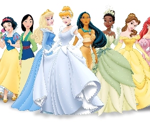 Bohaterki, Disney, Bajek, Księżniczki