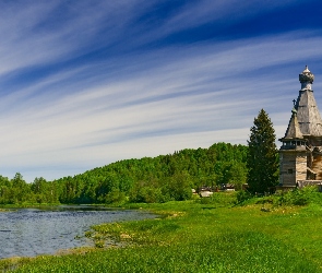 Woda, Drzewa, Kościółek, Prawosławny