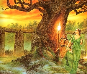 Ludzie, Drzewo, Luis Royo