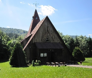 Drewniany, Bieszczady, Wetlina, Kościółek