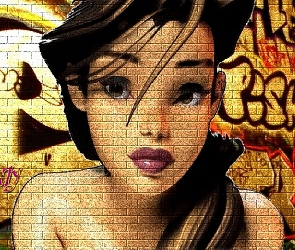 Street art, Mural, Kobieta, Ściana