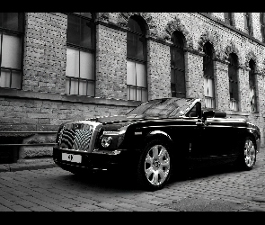 Czarny, Kabriolet, Rolls-Royce Phantom