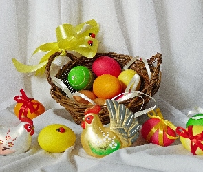 Koszyk, Kurki, Wielkanocne, Jajka