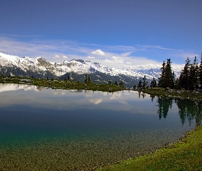 Zima, Jezioro, Góry, Lasy