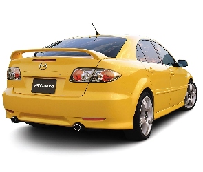 Żółta, Tył, Mazda 6
