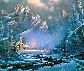 Zima, Malarstwo, Góry
