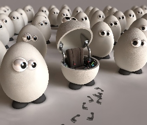 Jajko, Robot