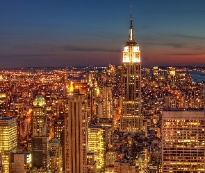 Panorama, Wieżowce, Jorku, Nowego