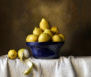 Niebieska, Cytryny, Miska