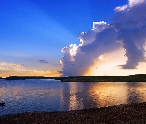 Jezioro, Chmury