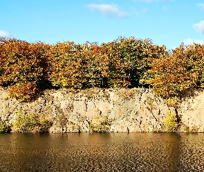 Las, Skarpa, Jesień, Rzeka