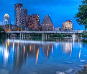 Most, Teksas, Austin, Domy, Rzeka
